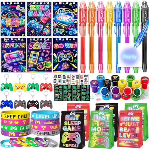Videospiel Mitgebsel Kindergeburtstag 5 6 7 8 9 Jahre Give Aways Gastgeschenk mit UV Zauberstifte Notizbuch Schlüsselanhänger Silikonarmband Geschenktüten Gamer Party Mitbringsel Pinata Füllung Kinder Videospiel Mitgebsel Kindergeburtstag 5 6 7 8 9 Jahre Give Aways Gastgeschenk mit UV Zauberstifte Notizbuch Schlüsselanhänger Silikonarmband Geschenktüten Gamer Party Mitbringsel Pinata Füllung Kinder von Cleboen