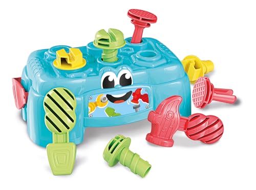 Clementoni Baby Werkbank, Motorik-Spielzeug aus 100% recyceltem Material zur Entwicklung der Sinne, Werkzeug-Box mit Hammer,Schrauben & Schraubendreher, für Kleinkinder ab 10 Monaten 17042 Clementoni Baby Werkbank, Motorik-Spielzeug aus 100% recyceltem Material zur Entwicklung der Sinne, Werkzeug-Box mit Hammer,Schrauben & Schraubendreher, für Kleinkinder ab 10 Monaten 17042 von Clementoni