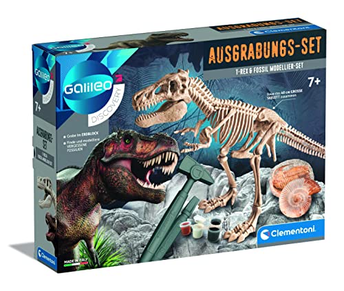 Clementoni Galileo Discovery - Ausgrabungs-Set T-Rex & Fossil Modellier-Set - Forscherset mit Dinosaurier-Skelett inkl. Hammer, Meißel & Modelliermasse für Kinder ab 7 Jahren von Clementoni 59311 " Clementoni Galileo Discovery - Ausgrabungs-Set T-Rex & Fossil Modellier-Set - Forscherset mit Dinosaurier-Skelett inkl. Hammer, Meißel & Modelliermasse für Kinder ab 7 Jahren von Clementoni 59311 " von Clementoni