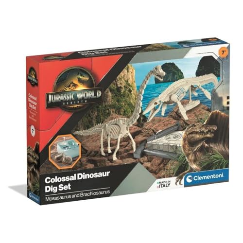 Clementoni Jurassic World Mosasaurus & Brachiosaurus Ausgrabungs-Set - Mit Hammer, Meißel & Dinosaurier-Knochen zum Zusammenbauen - Lernspielzeug für Kinder ab 7 Jahren - 19434 Clementoni Jurassic World Mosasaurus & Brachiosaurus Ausgrabungs-Set - Mit Hammer, Meißel & Dinosaurier-Knochen zum Zusammenbauen - Lernspielzeug für Kinder ab 7 Jahren - 19434 von Clementoni