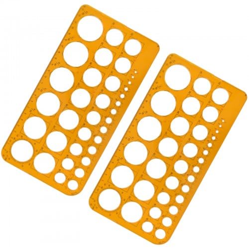 2 Stück Kreisschablone zum Zeichnen, Kreisschablone Technisches Zeichnen, Zeichenschablonen Kreis, Circle Stencil Template, Quilling Schablone, Orange, für Büro Schule 2 Stück Kreisschablone zum Zeichnen, Kreisschablone Technisches Zeichnen, Zeichenschablonen Kreis, Circle Stencil Template, Quilling Schablone, Orange, für Büro Schule von Cleminsta