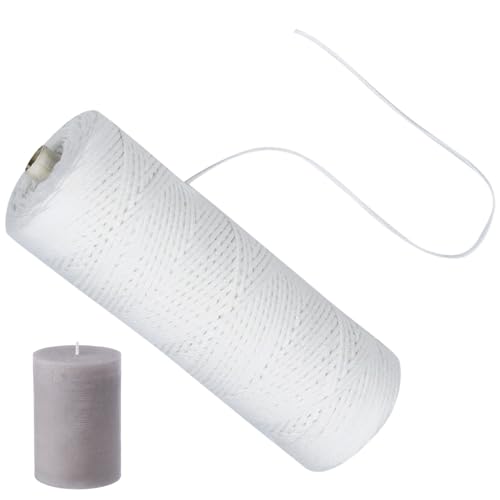 220 m Docht Kerzendochte Baumwolle, Kerzendocht Candle Wick Kerzen Dochte aus Baumwolle, Dochte für Kerzen, Rauchfrei Runddocht Geflochtene Flachdocht für die Kerzenherstellung DIY Kerze Öllampe 220 m Docht Kerzendochte Baumwolle, Kerzendocht Candle Wick Kerzen Dochte aus Baumwolle, Dochte für Kerzen, Rauchfrei Runddocht Geflochtene Flachdocht für die Kerzenherstellung DIY Kerze Öllampe von Cleminsta