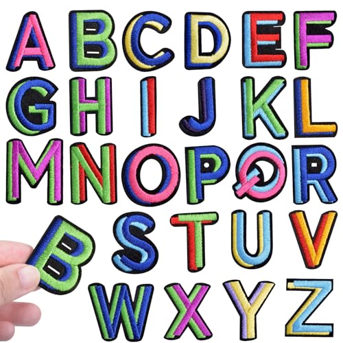 52 Stk Patches zum Aufbügeln, Aufnäher zum Aufbügeln von Buchstaben, A-Z Alphabet Applikation Stoff Bestickte Flicken, Dekorative Reparaturflicken, Aufbügeln oder Aufnähen, für Jacken Kleidung Jeans 52 Stk Patches zum Aufbügeln, Aufnäher zum Aufbügeln von Buchstaben, A-Z Alphabet Applikation Stoff Bestickte Flicken, Dekorative Reparaturflicken, Aufbügeln oder Aufnähen, für Jacken Kleidung Jeans von Cleminsta