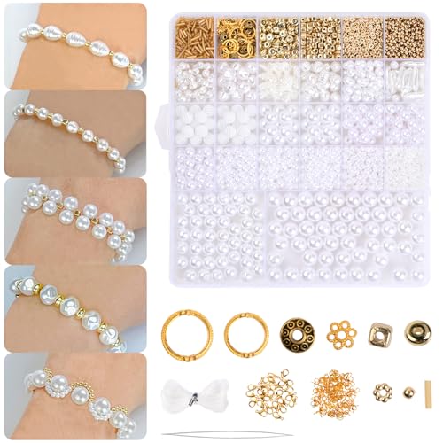 Cleminsta 2045 Stück Schmuck Selber Machen Set, Perlen Schmuck Benutzt Erwachsene, Schmuck Basteln Perlen für Armbänder, Geformte Kunstperlen, Armband Set zum Auffädeln für DIY, 3/4/6/8/10/12mm Cleminsta 2045 Stück Schmuck Selber Machen Set, Perlen Schmuck Benutzt Erwachsene, Schmuck Basteln Perlen für Armbänder, Geformte Kunstperlen, Armband Set zum Auffädeln für DIY, 3/4/6/8/10/12mm von Cleminsta