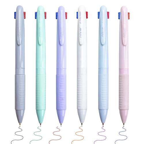 Cleminsta 6 Stück Mehrfarbiger Kugelschreiber, 4 in 1 Versenkbare Kugelschreiber, 0,5mm Mehrfarbiger Stifte für Büro, Schulbedarf, Studenten, Kinder, Krankenschwestern, Geschenk Cleminsta 6 Stück Mehrfarbiger Kugelschreiber, 4 in 1 Versenkbare Kugelschreiber, 0,5mm Mehrfarbiger Stifte für Büro, Schulbedarf, Studenten, Kinder, Krankenschwestern, Geschenk von Cleminsta