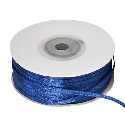 Satinband 3mm Blau, Geschenkband Dünn Stoff, Doppelseitiges Satinband Dunkelblau 91 Meter, Polyesterband Stoffband für DIY, Basteln, Hochzeit, Geburtstag, Weihnachten, Party Dekoration Satinband 3mm Blau, Geschenkband Dünn Stoff, Doppelseitiges Satinband Dunkelblau 91 Meter, Polyesterband Stoffband für DIY, Basteln, Hochzeit, Geburtstag, Weihnachten, Party Dekoration von Cleminsta