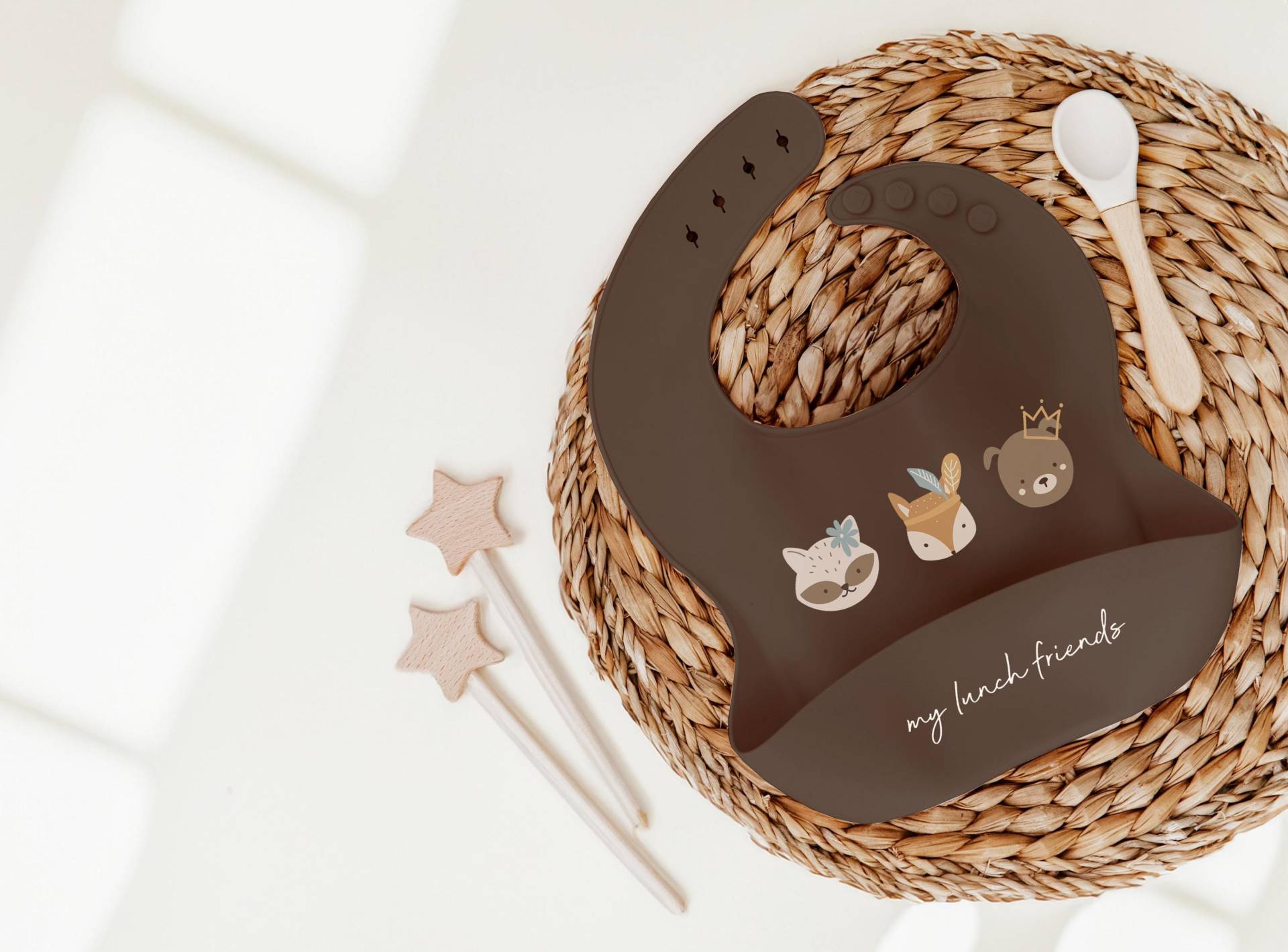 Silikon Lätzchen Mit Auffangtasche Baby Und Kleinkind Onesize Ideal Als Geschenk Zur Geburt, Beikost Start, Taufe, Geburtstag von CleoNoah
