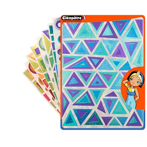 CLEOPATRE Holographische Kunst Aufkleber 6 Farben Packung mit 18 Blatt (798 Aufkleber) von Cléopâtre