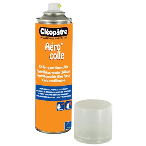 Cléopâtre - ACR250 – Aéro'colle Sprühkleber Wieder Ablösbar mit Verstellbarer Düse, 250 ml von Cléopâtre