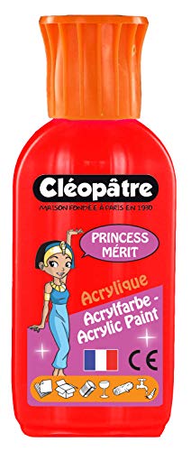 Cléopâtre Acryl Princess Mérit Acrylfarbe 3,5 x 3,5 x 10 cm, Rouge Fluo, 3.5 x 3.5 x 10 cm von Cléopâtre