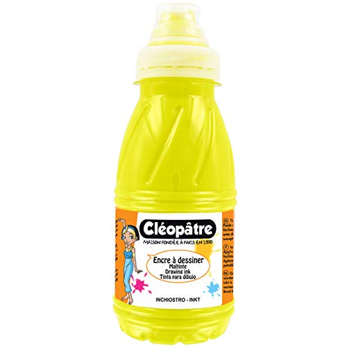 Cléopâtre Encre à dessiner Maltinte, Zeichentinte, Gelb, 250 ml von Cléopâtre