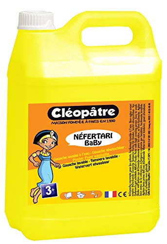 Cléopâtre Gouache Néfertari Baby Farben, Jaune Primaire, Gouachefarbe 5 L von Cléopâtre