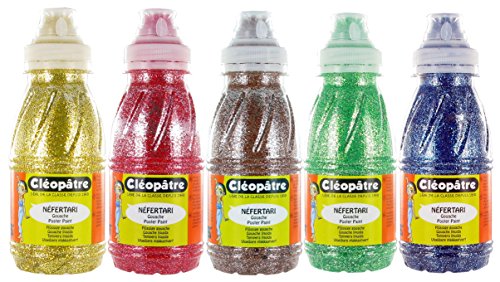 Cléopâtre PP250x5B Schulmalfarbe Nefertari Glitzerfarbe Set, Lernmaterialien, 250 ml, mehrfarbig Cléopâtre PP250x5B Schulmalfarbe Nefertari Glitzerfarbe Set, Lernmaterialien, 250 ml, mehrfarbig von Cléopâtre