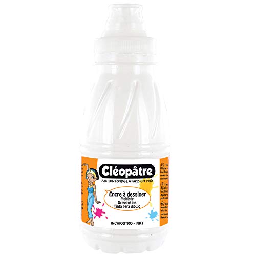 Cléopâtre encres à dessiner Maltinte, Weiß, 250 ml von Cléopâtre