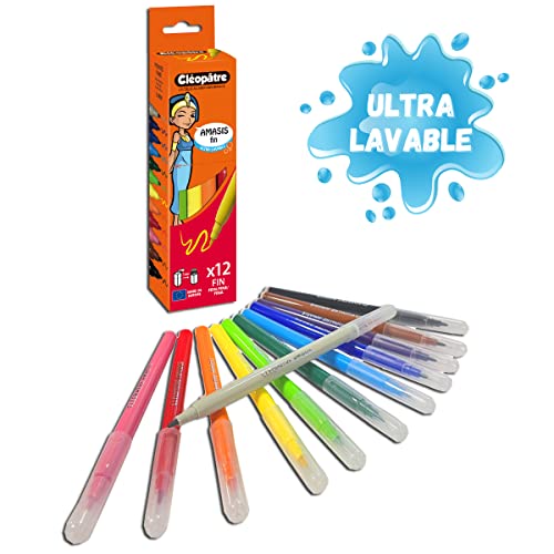FLPF-12 Filzstifte, 2 mm, 12 Stück FLPF-12 Filzstifte, 2 mm, 12 Stück von Cléopâtre