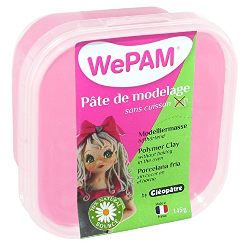 WePAM – PFW496-145 – Lufthärtende Modelliermasse, 145 g, Helles Rosa WePAM – PFW496-145 – Lufthärtende Modelliermasse, 145 g, Helles Rosa von Cléopâtre