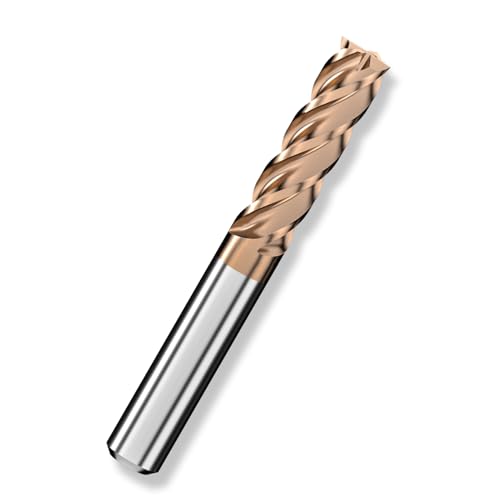 Cleqee 1 Stück Hartmetall Schaftfräser, 12mm Vierkantfräser, AlTiN-beschichtet, 4 Klingen CNC Spiral-Hartmetallbohrer, Klingenlänge 45mm x Gesamtlänge 100mm x Schaftdurchmesser 12mm für Metall Holz Cleqee 1 Stück Hartmetall Schaftfräser, 12mm Vierkantfräser, AlTiN-beschichtet, 4 Klingen CNC Spiral-Hartmetallbohrer, Klingenlänge 45mm x Gesamtlänge 100mm x Schaftdurchmesser 12mm für Metall Holz von Cleqee