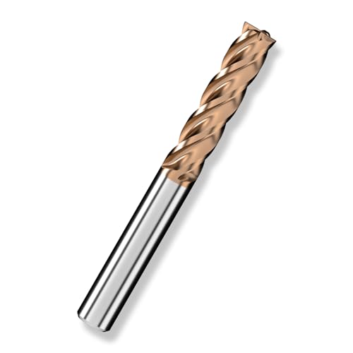 Cleqee 1 Stück Hartmetall Schaftfräser, 16mm Vierkantfräser, AlTiN-beschichtet, 4 Klingen CNC Spiral-Hartmetallbohrer, Klingenlänge 70mm x Gesamtlänge 150mm x Schaftdurchmesser 16mm für Metall Holz Cleqee 1 Stück Hartmetall Schaftfräser, 16mm Vierkantfräser, AlTiN-beschichtet, 4 Klingen CNC Spiral-Hartmetallbohrer, Klingenlänge 70mm x Gesamtlänge 150mm x Schaftdurchmesser 16mm für Metall Holz von Cleqee