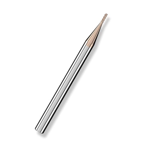 Cleqee 1 Stück Hartmetall Schaftfräser, 1mm Vierkantfräser, AlTiN-beschichtet, 4 Klingen CNC Spiral-Hartmetallbohrer, Klingenlänge 3mm x Gesamtlänge 50mm x Schaftdurchmesser 4mm für Metall Holz Cleqee 1 Stück Hartmetall Schaftfräser, 1mm Vierkantfräser, AlTiN-beschichtet, 4 Klingen CNC Spiral-Hartmetallbohrer, Klingenlänge 3mm x Gesamtlänge 50mm x Schaftdurchmesser 4mm für Metall Holz von Cleqee