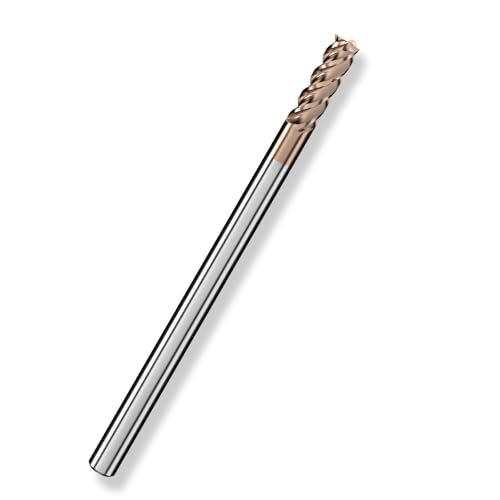 Cleqee 1 Stück Hartmetall Schaftfräser, 3mm Vierkantfräser, AlTiN-beschichtet, 4 Klingen CNC Spiral-Hartmetallbohrer, Klingenlänge 7mm x Gesamtlänge 50mm x Schaftdurchmesser 3mm für Metall Holz Cleqee 1 Stück Hartmetall Schaftfräser, 3mm Vierkantfräser, AlTiN-beschichtet, 4 Klingen CNC Spiral-Hartmetallbohrer, Klingenlänge 7mm x Gesamtlänge 50mm x Schaftdurchmesser 3mm für Metall Holz von Cleqee