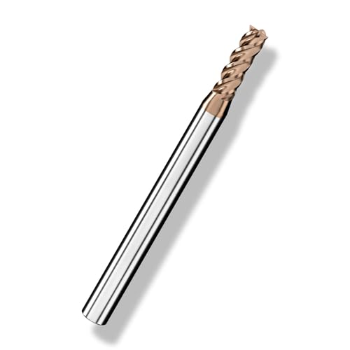 Cleqee 1 Stück Hartmetall Schaftfräser, 3mm Vierkantfräser, AlTiN-beschichtet, 4 Klingen CNC Spiral-Hartmetallbohrer, Klingenlänge 8mm x Gesamtlänge 50mm x Schaftdurchmesser 4mm für Metall Holz Cleqee 1 Stück Hartmetall Schaftfräser, 3mm Vierkantfräser, AlTiN-beschichtet, 4 Klingen CNC Spiral-Hartmetallbohrer, Klingenlänge 8mm x Gesamtlänge 50mm x Schaftdurchmesser 4mm für Metall Holz von Cleqee