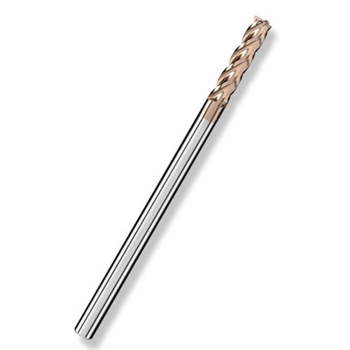 Cleqee 1 Stück Hartmetall Schaftfräser, 5mm Vierkantfräser, AlTiN-beschichtet, 4 Klingen CNC Spiral-Hartmetallbohrer, Klingenlänge 20mm x Gesamtlänge 100mm x Schaftdurchmesser 5mm für Metall Holz Cleqee 1 Stück Hartmetall Schaftfräser, 5mm Vierkantfräser, AlTiN-beschichtet, 4 Klingen CNC Spiral-Hartmetallbohrer, Klingenlänge 20mm x Gesamtlänge 100mm x Schaftdurchmesser 5mm für Metall Holz von Cleqee