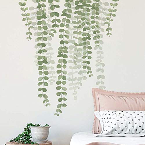Clest F&H Grüne Pflanze hinterlässt Wandaufkleber Home Decoration Abnehmbares PVC Umweltfreundliches Wanddekor DIY von Clest F&H