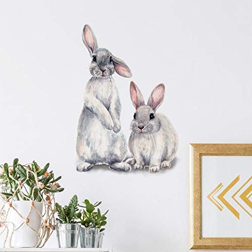 Clest F&H Zwei süße Kaninchen Cartoon Wandaufkleber Startseite Kinderzimmer Kindergarten Abnehmbare Wanddekoration DIY Clest F&H Zwei süße Kaninchen Cartoon Wandaufkleber Startseite Kinderzimmer Kindergarten Abnehmbare Wanddekoration DIY von Clest F&H