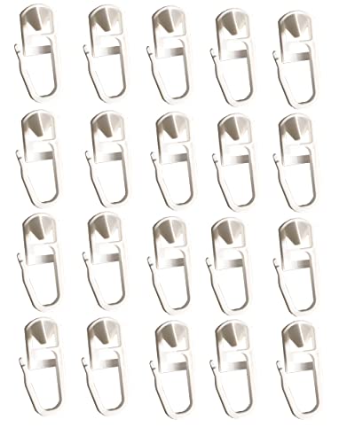 20 Stück klick-Gleiter Haken für Gardinenschienen mit Innenlauf 3,5-4mm | 20 Stück Click Gardinengleiter Faltenlegehaken | einfache Montage und aufhängen von Gardinen von Clever-Kauf-24