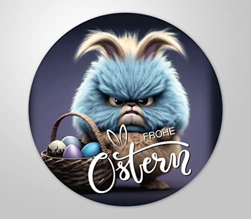 48x hochwertige Etiketten "Frohe Ostern" grumpy Hase rund hohe Klebekraft 4cm Aufkleber 48x hochwertige Etiketten "Frohe Ostern" grumpy Hase rund hohe Klebekraft 4cm Aufkleber von Clever-Kauf-24