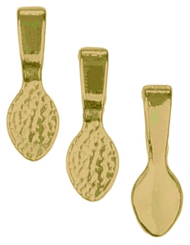 CleverDelights 100 Teardrop Bails - Gold Color - 16x5mm - Small Glue On Bails - for Scrabble and Glass Pendants - 5/8 x 1/4 inch 16mm x 5mm by CleverDelights 100 Teardrop Bails - Gold Color - 16x5mm - Small Glue On Bails - for Scrabble and Glass Pendants - 5/8 x 1/4 inch 16mm x 5mm by von CleverDelights
