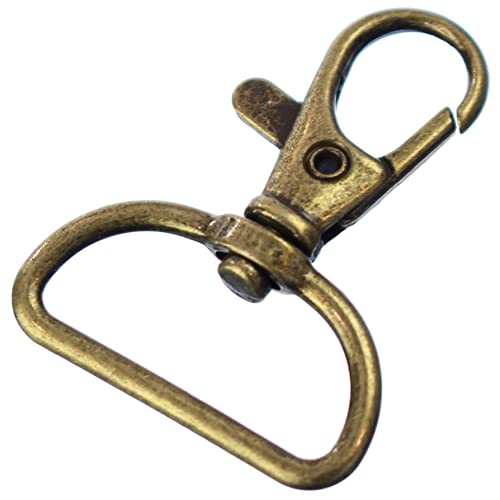CleverDelights - 50 Stück 2,5 cm breite Karabinerverschlüsse in Antik-Bronzefarben für 2,5 cm Schlüsselbänder, Schlüssel und Schmuck CleverDelights - 50 Stück 2,5 cm breite Karabinerverschlüsse in Antik-Bronzefarben für 2,5 cm Schlüsselbänder, Schlüssel und Schmuck von CleverDelights