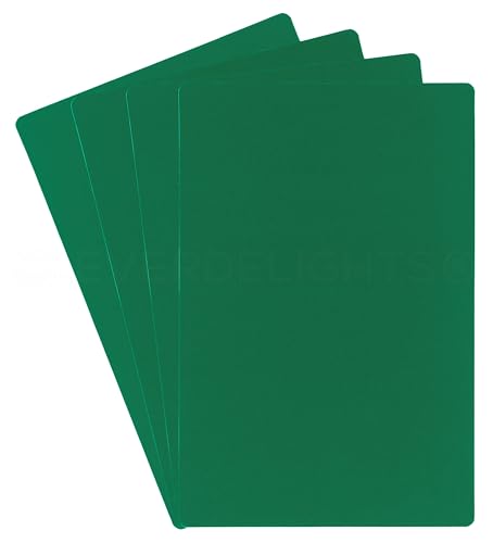 CleverDelights Grüne Plastikkarten, 10,2 x 15,2 cm, 50 Stück, wasserdicht, strapazierfähig, 10,2 x 15,2 cm von CleverDelights