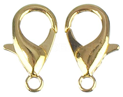 CleverDelights Lobster Clasps - 16x8mm - Gold Color - Jewelry Findings - 5/8 Inch by CleverDelights Lobster Clasps - 16x8mm - Gold Color - Jewelry Findings - 5/8 Inch by von CleverDelights