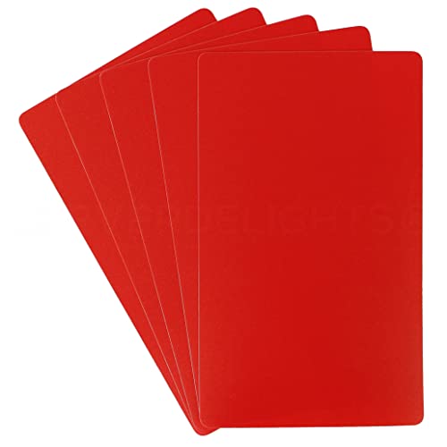 CleverDelights Rote Plastikkarten, 7,6 x 12,7 cm, 100 Stück, wasserdicht, strapazierfähig, 7,6 x 12,7 cm von CleverDelights