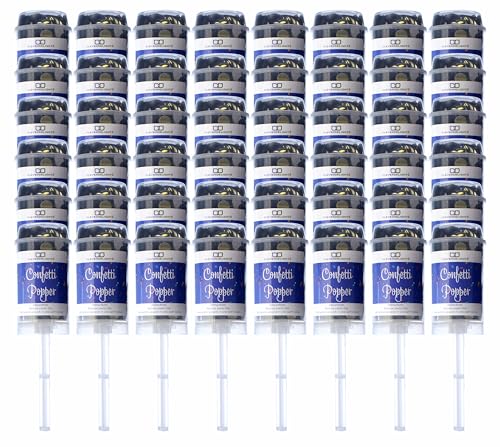 CleverDelights glänzende Konfetti-Popper, metallisch, Gold, Silber und Schwarz, für Hochzeit, Neujahr, Urlaub, Geburtstag, Party, Konfetti, 48 Stück CleverDelights glänzende Konfetti-Popper, metallisch, Gold, Silber und Schwarz, für Hochzeit, Neujahr, Urlaub, Geburtstag, Party, Konfetti, 48 Stück von CleverDelights