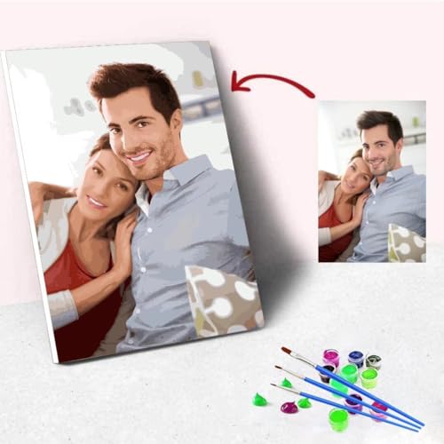 CleverFine Malen Nach Zahlen Eigenes Bild für Erwachsene Personalisiert Selber Gestalten Foto（60cm*60cm Rahmenlos） von CleverFine