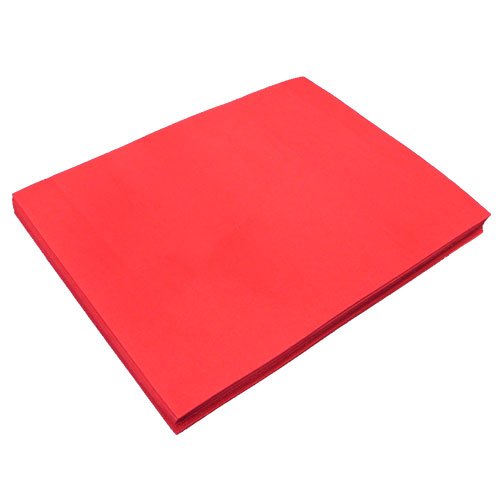 Cleverbrand Moosgummi Platten, Schaumstoff, 12 Stück, Zuschnitte zum Basteln in rot, ca. 30 x 23 cm und 1,5 mm dick von Cleverbrand