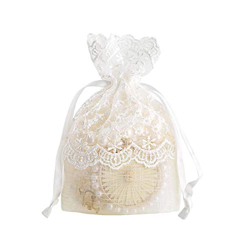 Clevoers 12 Stück Stoffbeutel Säckchen Schmuckbeutel Geschenk Hochzeit Säckchen Fest Party Beutel - Sackleinen Schmuck Beutel mit Spitze Clevoers 12 Stück Stoffbeutel Säckchen Schmuckbeutel Geschenk Hochzeit Säckchen Fest Party Beutel - Sackleinen Schmuck Beutel mit Spitze von Guoml