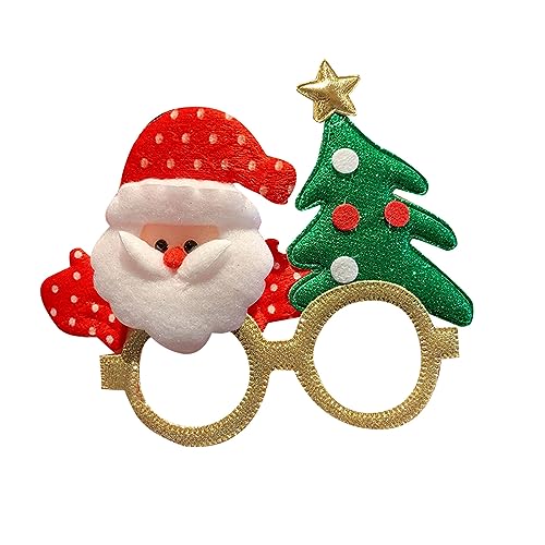 Weihnachtsbrille Requisiten Attraktive Exquisite Verarbeitung Kunststoff Dekoration Party Requisiten Weihnachtstag HxB 404 (B, Einheitsgröße) von Clicitina