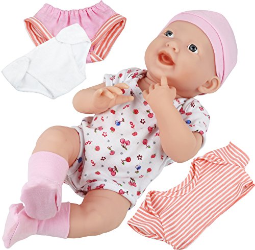 Click N' Play Baby-Puppen-Kleidung und Windelwechsel-Set, 40,6 cm von Click n' Play