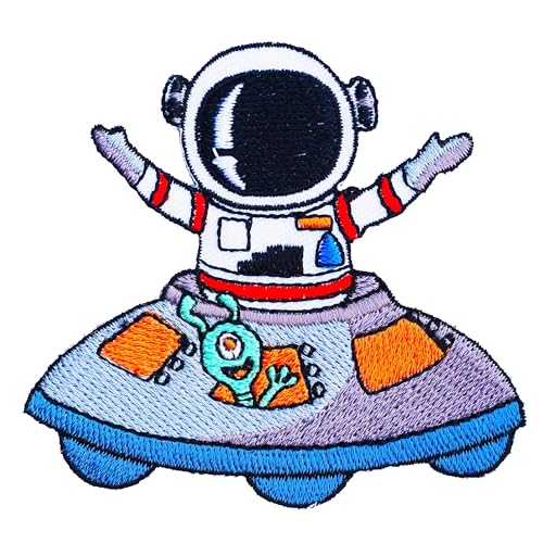 Astronaut UFO Raumschiff Bügelbild bestickt Patch Dekorative Aufnäher Applikation Buntes Raumschiff Space Shuttle Planet Alien Astronaut UFO Raumschiff Bügelbild bestickt Patch Dekorative Aufnäher Applikation Buntes Raumschiff Space Shuttle Planet Alien von ClickEmb