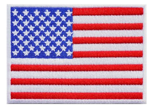 Aufnäher mit amerikanischer Flagge, bestickt, USA-Emblem, rot, weiß und blau Aufnäher mit amerikanischer Flagge, bestickt, USA-Emblem, rot, weiß und blau von ClickEmb