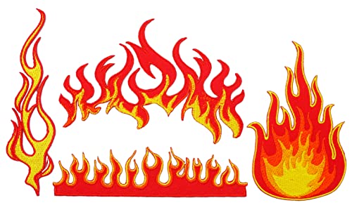 Flicken zum Aufbügeln mit Flammen – Feuer, Bombe, Biker, Motorrad, Rocker Flicken zum Aufbügeln mit Flammen – Feuer, Bombe, Biker, Motorrad, Rocker von ClickEmb