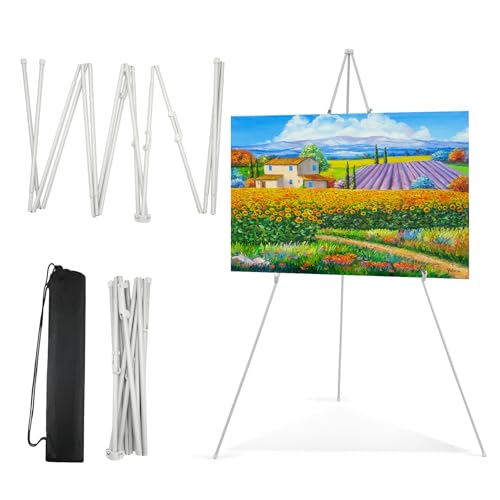 Clickinline Staffelei-Ständer für Hochzeitsschild, 168 cm, weißer Staffelei-Ständer für Display, faltbarer Künstler-Boden-Ständer, tragbar, verstellbar, Instant-Staffelei zum Malen von Leinwand Clickinline Staffelei-Ständer für Hochzeitsschild, 168 cm, weißer Staffelei-Ständer für Display, faltbarer Künstler-Boden-Ständer, tragbar, verstellbar, Instant-Staffelei zum Malen von Leinwand von Clickinline