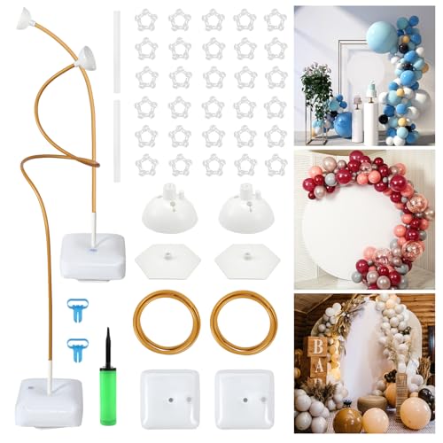 Clickinline Verstellbarer Ballonbogenständer, 2,5 m, biegbarer Halbballonbogen-Rahmen-Set mit Füllwasserbasis, Ballonständer für Hochzeit, Babyparty, Geburtstag, Partyzubehör, Dekorationen Clickinline Verstellbarer Ballonbogenständer, 2,5 m, biegbarer Halbballonbogen-Rahmen-Set mit Füllwasserbasis, Ballonständer für Hochzeit, Babyparty, Geburtstag, Partyzubehör, Dekorationen von Clickinline