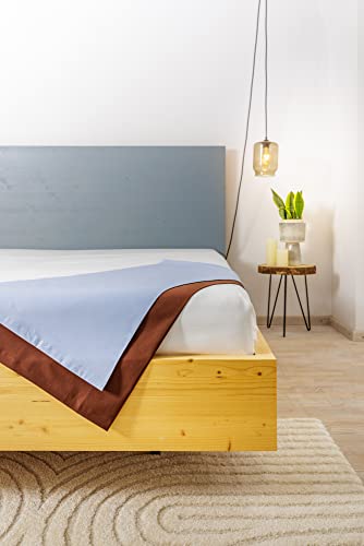 Clinotest Glatte Bettlaken in 100x200 cm, Pastellblau, 100% Baumwolle, auch für Abdeckungen/Tischdecken/Fangolaken/Sommerlaken zum zudecken von Clinotest