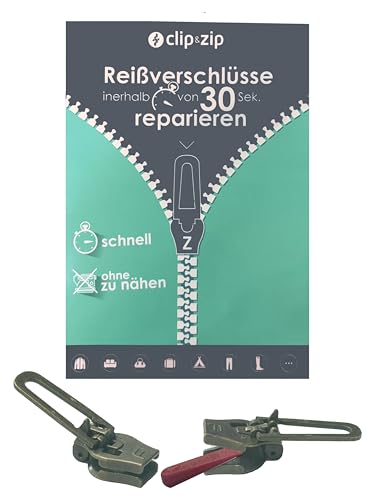 Reparatur Schieber Nylon Zipper (Messing, 5) von Clip&Zip