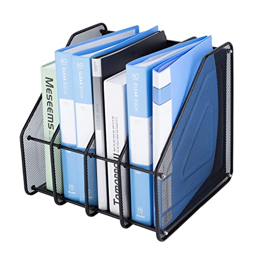 Cliselda Schwarz Stehsammler Metall mit 4 Fächern, Gitter Zeitschriftensammler stehordner A4, Robuster Schreibtisch Organizer Dokumente Ordner Halter für Schule Heimbüro Cliselda Schwarz Stehsammler Metall mit 4 Fächern, Gitter Zeitschriftensammler stehordner A4, Robuster Schreibtisch Organizer Dokumente Ordner Halter für Schule Heimbüro von Cliselda