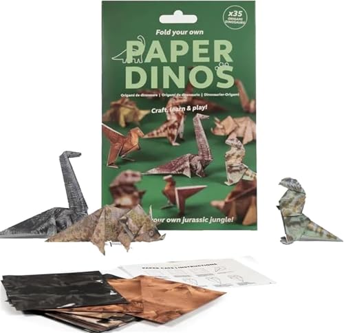 DIY -Papierkatzen - 50 Blätter DIY Origami Paper zum Falten süßer Katzenfiguren, kreatives Origami Animal Craft Kit, lustige Handwerksaktivität für Erwachsene & Kinder (dinosaur) von Clisole